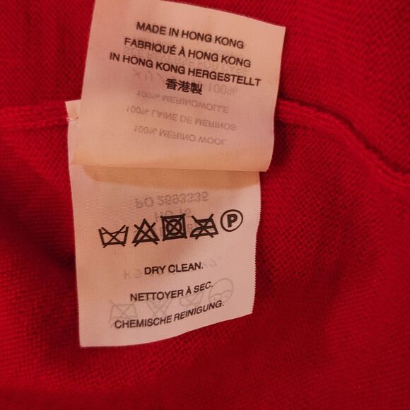 J. Crew NWOT Red 100% Merino Wool Zebra Novelty Print Cardigan Sweater Size S - Picture 10 of 11